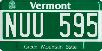 VT license plate NUU595