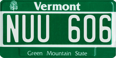 VT license plate NUU606