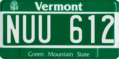 VT license plate NUU612