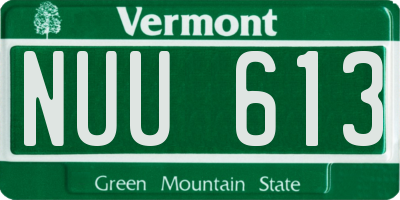 VT license plate NUU613