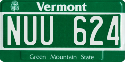 VT license plate NUU624