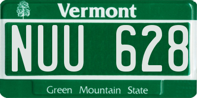 VT license plate NUU628