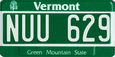 VT license plate NUU629