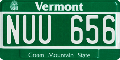 VT license plate NUU656