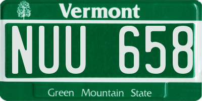 VT license plate NUU658