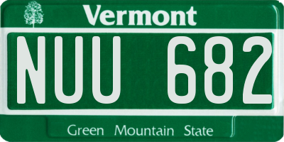 VT license plate NUU682