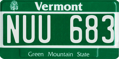 VT license plate NUU683