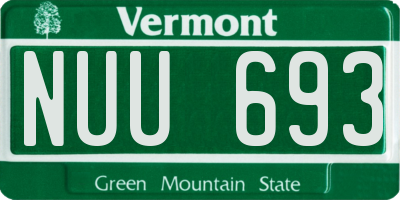 VT license plate NUU693
