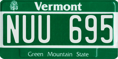 VT license plate NUU695