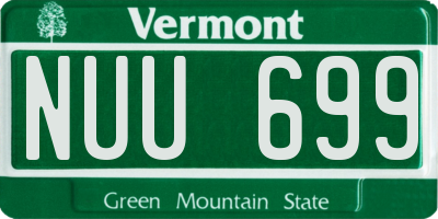 VT license plate NUU699