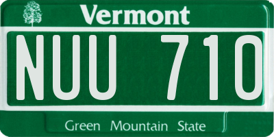 VT license plate NUU710