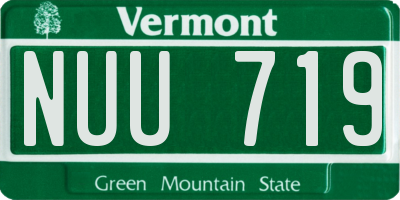 VT license plate NUU719