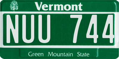 VT license plate NUU744