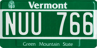 VT license plate NUU766