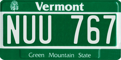 VT license plate NUU767