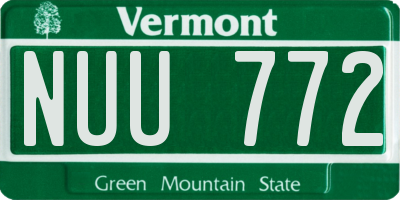 VT license plate NUU772