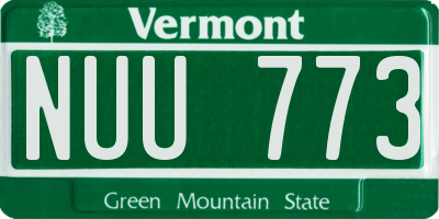 VT license plate NUU773