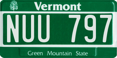 VT license plate NUU797