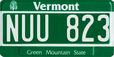 VT license plate NUU823