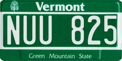 VT license plate NUU825
