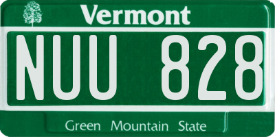 VT license plate NUU828
