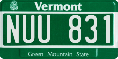 VT license plate NUU831