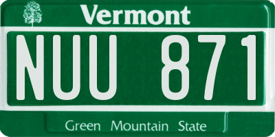 VT license plate NUU871