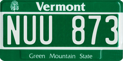 VT license plate NUU873