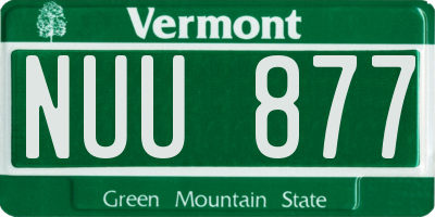 VT license plate NUU877