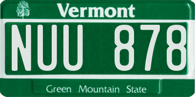 VT license plate NUU878