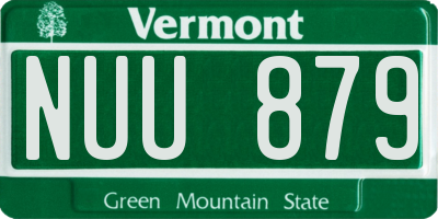 VT license plate NUU879