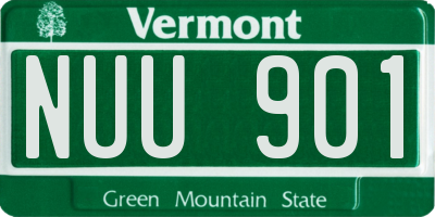 VT license plate NUU901