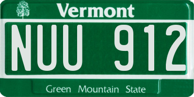 VT license plate NUU912