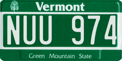 VT license plate NUU974