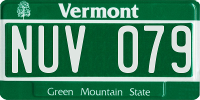 VT license plate NUV079
