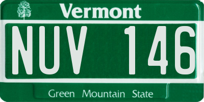 VT license plate NUV146