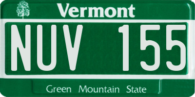 VT license plate NUV155