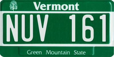 VT license plate NUV161
