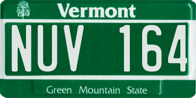 VT license plate NUV164