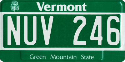 VT license plate NUV246