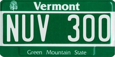 VT license plate NUV300