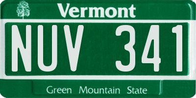 VT license plate NUV341