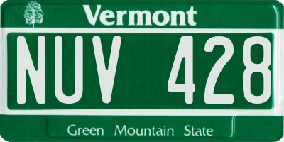 VT license plate NUV428