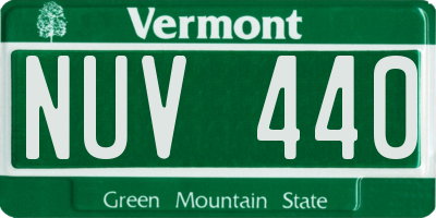 VT license plate NUV440