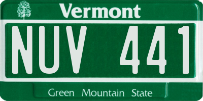 VT license plate NUV441