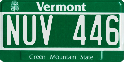 VT license plate NUV446