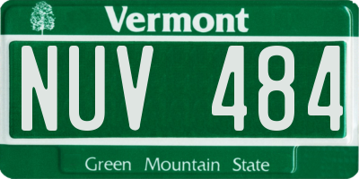 VT license plate NUV484