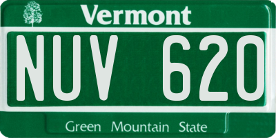VT license plate NUV620
