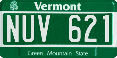 VT license plate NUV621