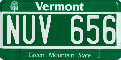 VT license plate NUV656